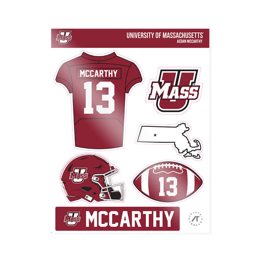 UMass - NCAA Football : Aedan McCarthy - Sticker Sheet-0