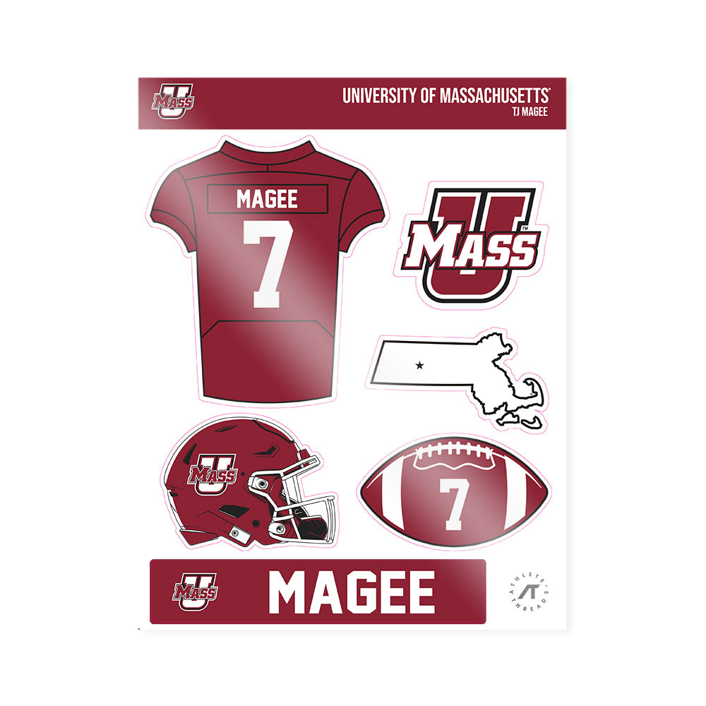 UMass - NCAA Football : TJ Magee - Sticker Sheet-0