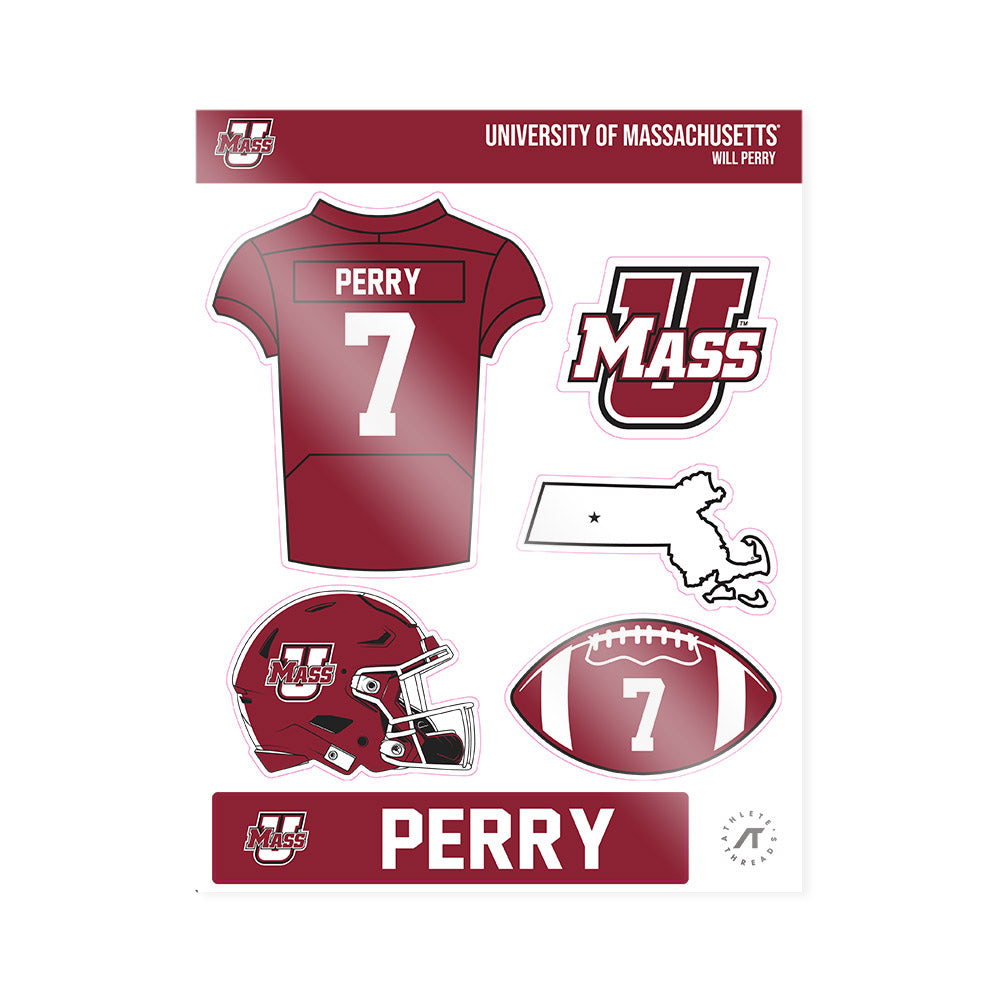 UMass - NCAA Football : Will Perry - Sticker Sheet-0