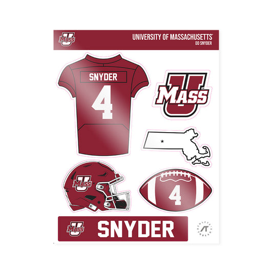 UMass - NCAA Football : DD Snyder - Sticker Sheet-0