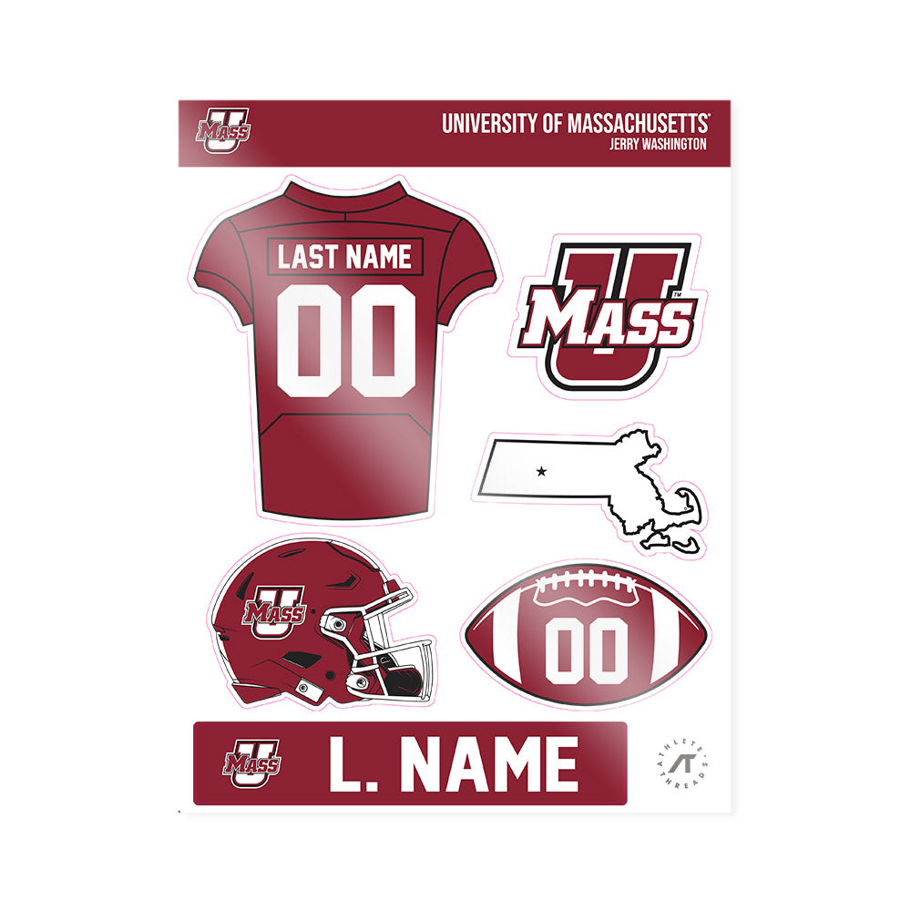 UMass - NCAA Football : Jerry Washington - Sticker Sheet-0