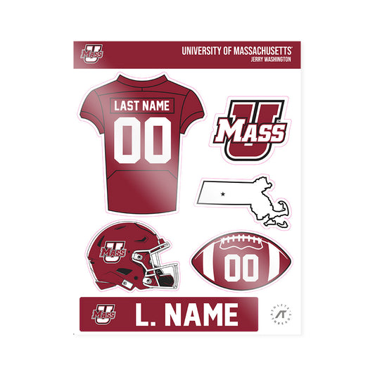 UMass - NCAA Football : Jerry Washington - Sticker Sheet-0