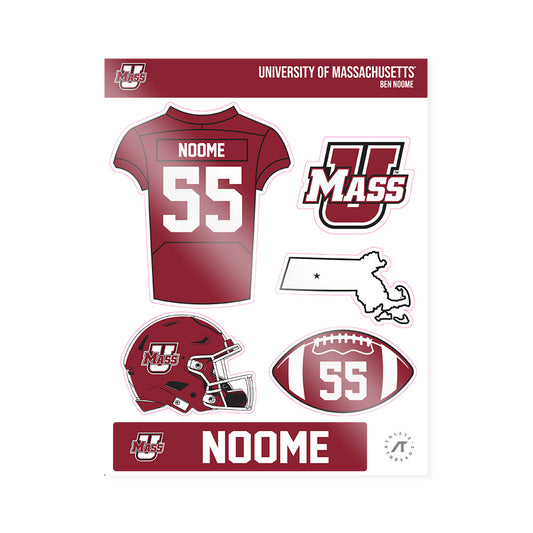 UMass - NCAA Football : Ben Noome - Sticker Sheet-0