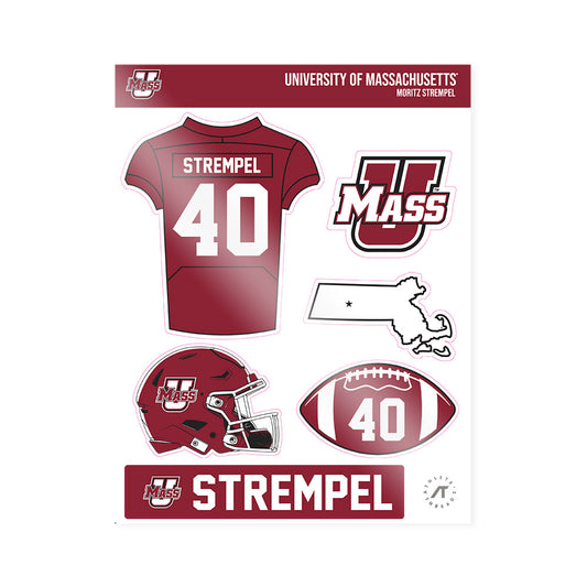 UMass - NCAA Football : Moritz Strempel - Sticker Sheet-0
