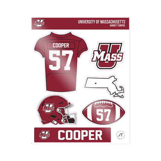 UMass - NCAA Football : Garrett Cooper - Sticker Sheet-0