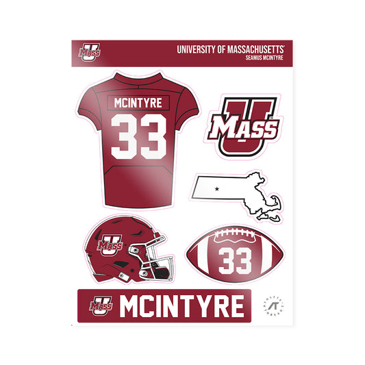 UMass - NCAA Football : Seamus McIntyre - Sticker Sheet-0