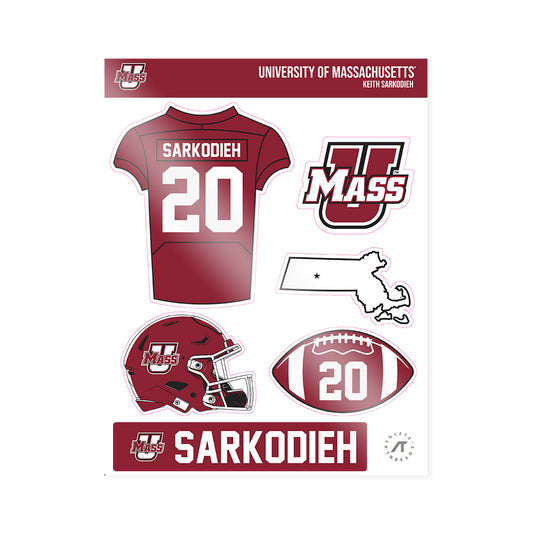 UMass - NCAA Football : Keith Sarkodieh - Sticker Sheet-0