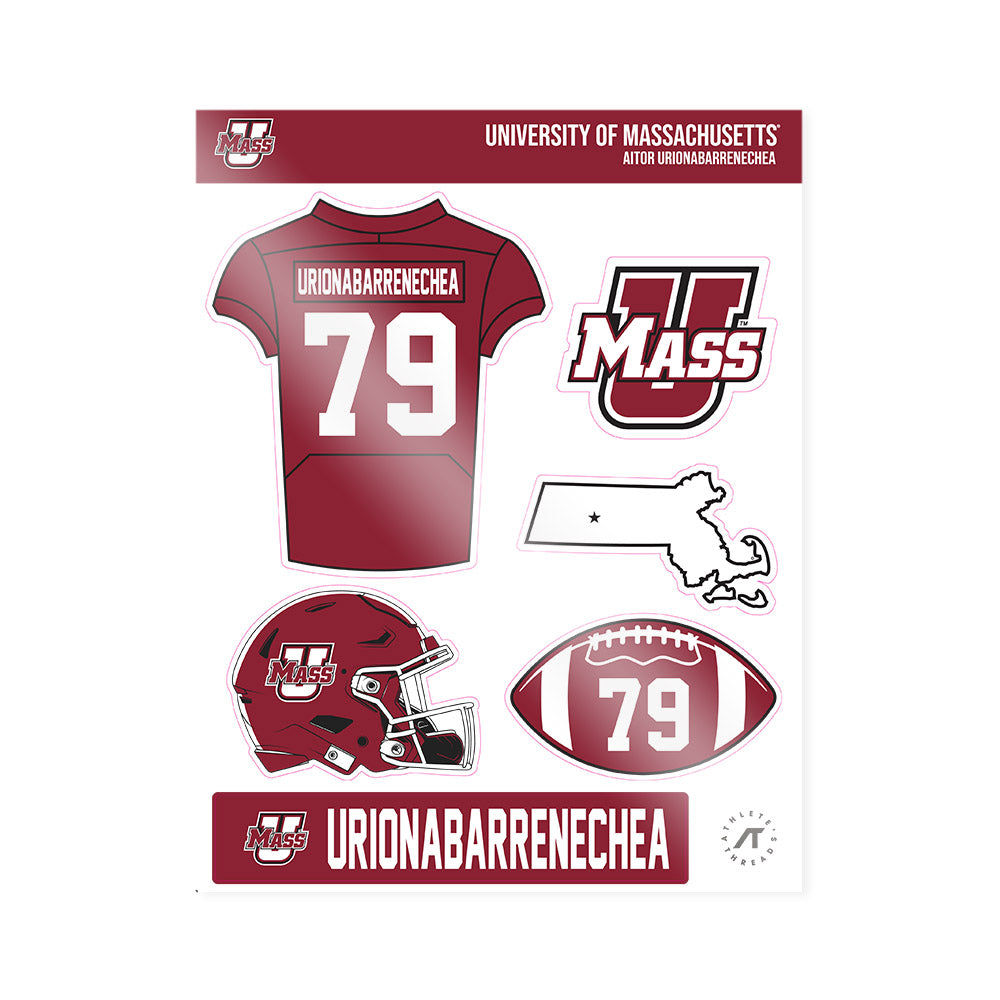UMass - NCAA Football : Aitor Urionabarrenechea - Sticker Sheet-0