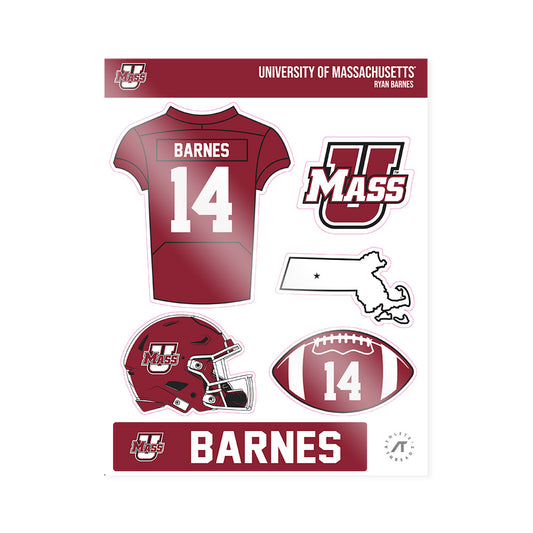 UMass - NCAA Football : Ryan Barnes - Sticker Sheet-0