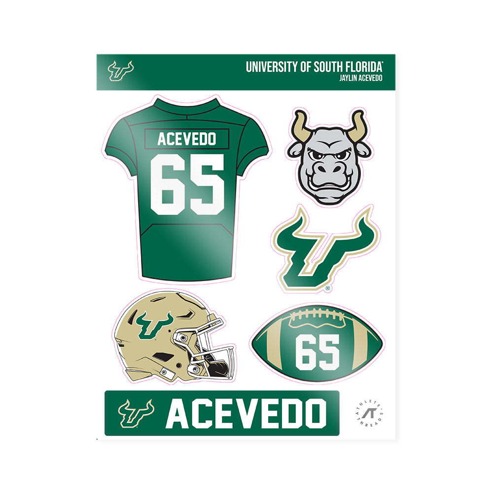 USF - NCAA Football : Jaylin Acevedo - Sticker Sheet-0