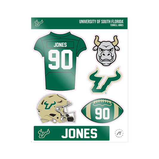 USF - NCAA Football : Terrell Jones - Sticker Sheet-0