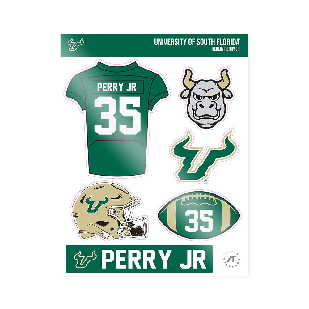 USF - NCAA Football : Herlin Perry Jr - Sticker Sheet-0