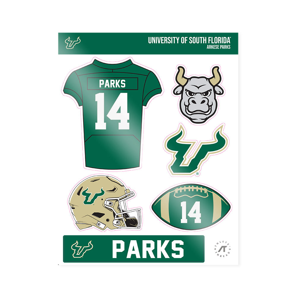 USF - NCAA Football : Arkese Parks - Sticker Sheet-0