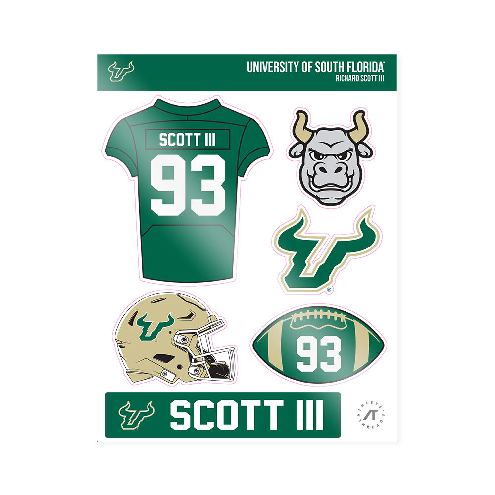 USF - NCAA Football : Richard Scott III - Sticker Sheet-0