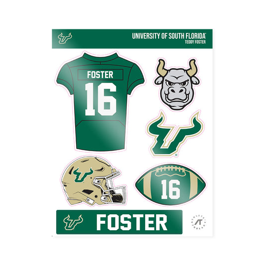 USF - NCAA Football : Teddy Foster - Sticker Sheet-0