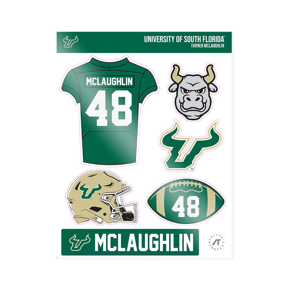 USF - NCAA Football : Turner McLaughlin - Sticker Sheet-0