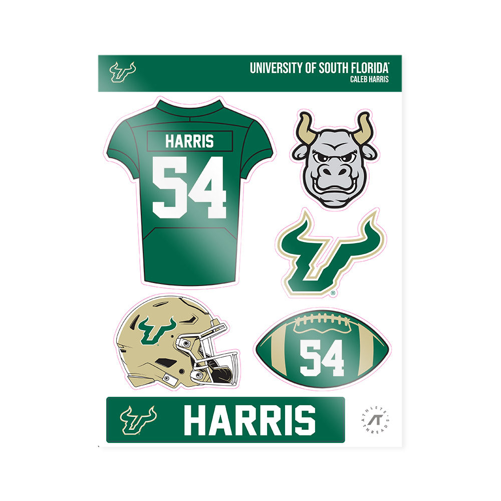 USF - NCAA Football : Caleb Harris - Sticker Sheet-0