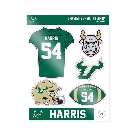 USF - NCAA Football : Mac Harris - Sticker Sheet-0
