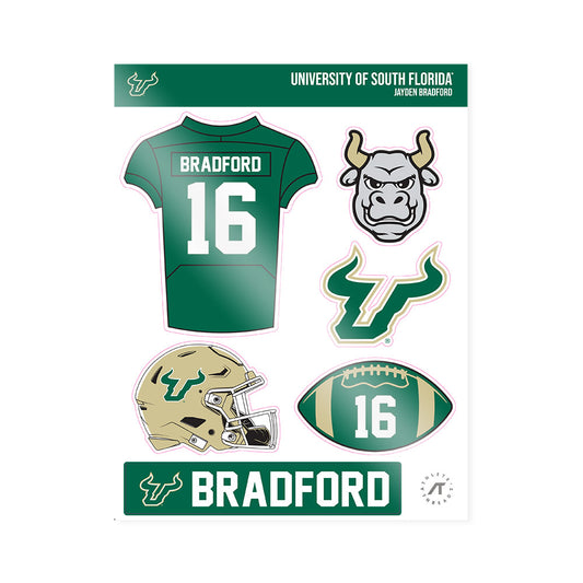 USF - NCAA Football : Jayden Bradford - Sticker Sheet-0