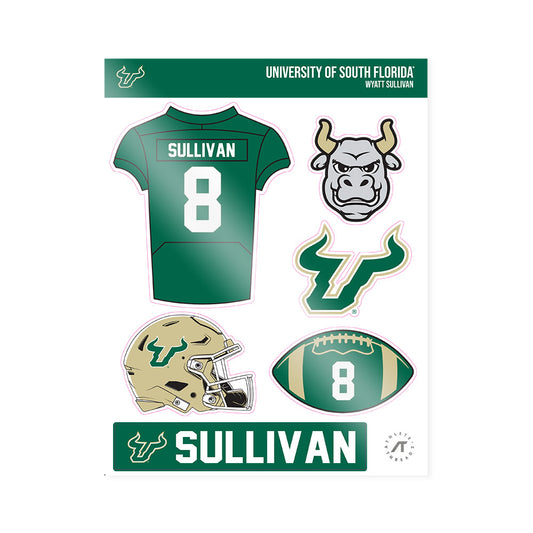 USF - NCAA Football : Wyatt Sullivan - Sticker Sheet-0
