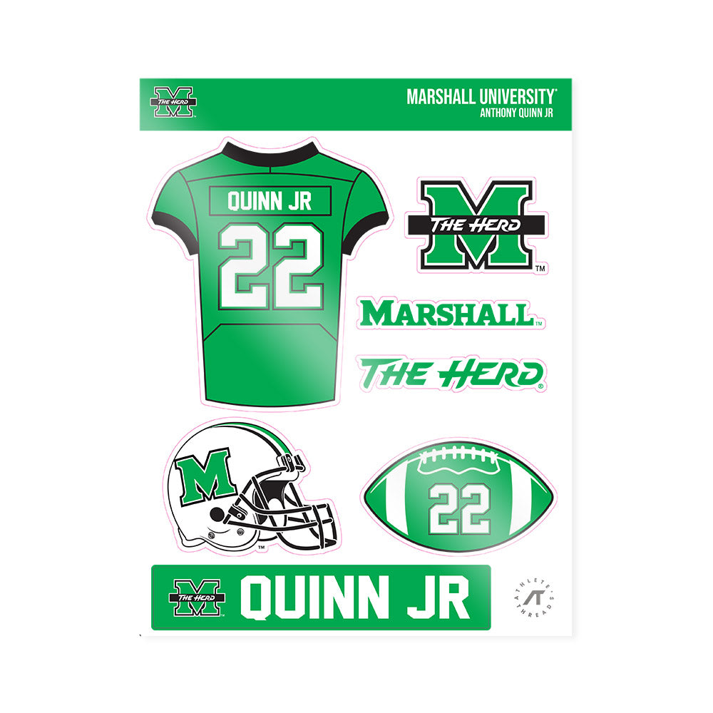 Marshall - NCAA Football : Anthony Quinn Jr - Sticker Sheet-0