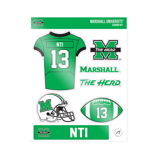 Marshall - NCAA Football : Camron Nti - Sticker Sheet-0