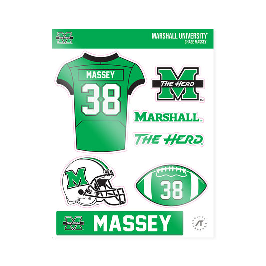 Marshall - NCAA Football : chase massey - Sticker Sheet-0