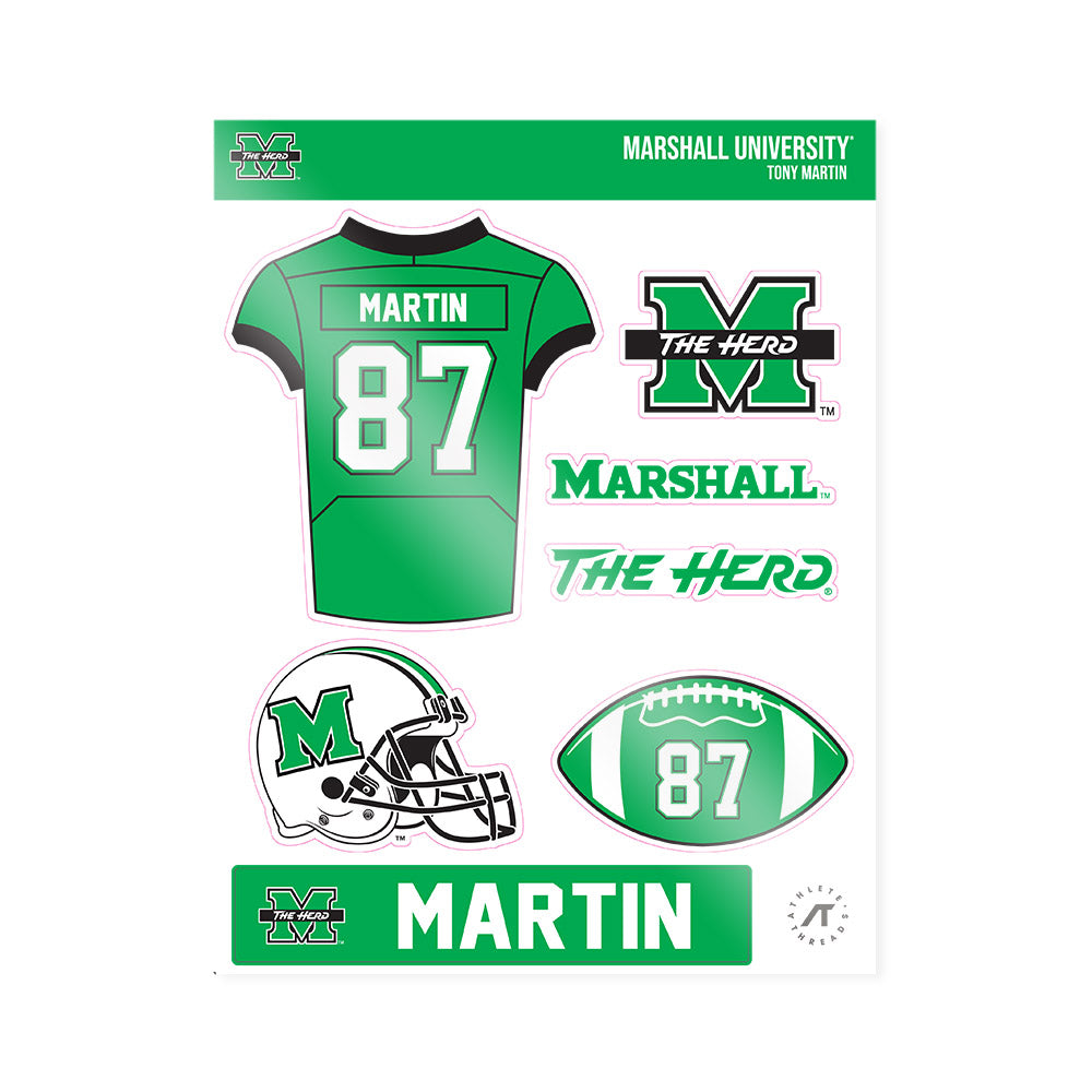 Marshall - NCAA Football : Tony Martin - Sticker Sheet-0
