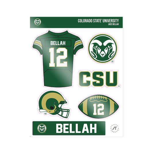Colorado State - NCAA Football : Jace Bellah - Sticker Sheet-0