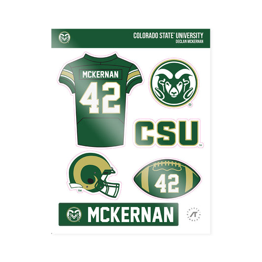 Colorado State - NCAA Football : Declan McKernan - Sticker Sheet-0