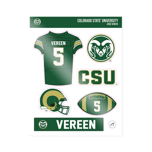 Colorado State - NCAA Football : Juice Vereen - Sticker Sheet-0