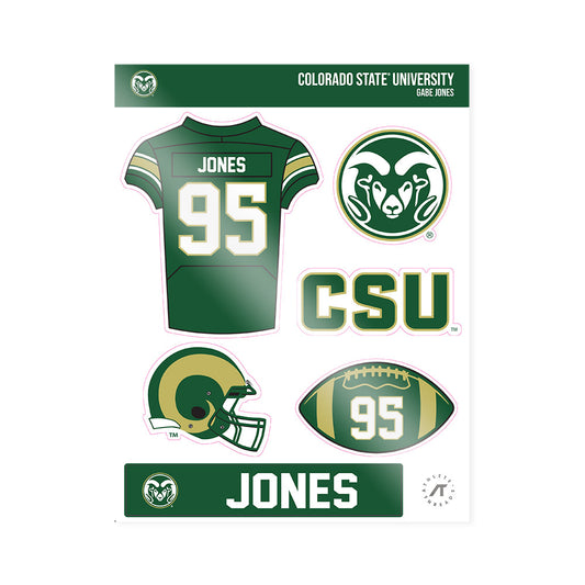 Colorado State - NCAA Football : Gabe Jones - Sticker Sheet-0