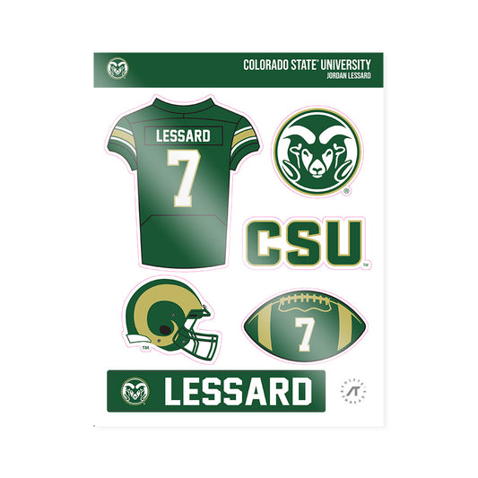 Colorado State - NCAA Football : Jordan Lessard - Sticker Sheet-0