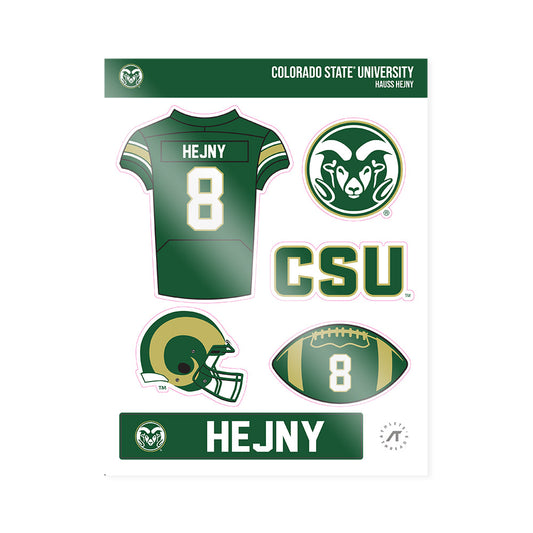 Colorado State - NCAA Football : Hauss Hejny - Sticker Sheet-0