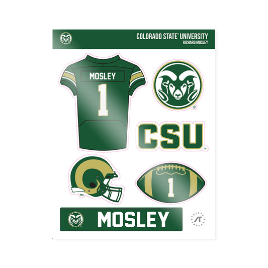 Colorado State - NCAA Football : Richard Mosley - Sticker Sheet-0
