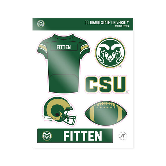 Colorado State - NCAA Football : Tyrone Fitten - Sticker Sheet-0
