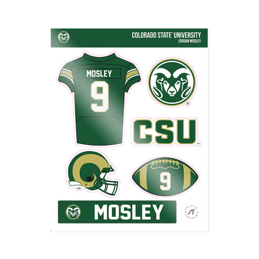 Colorado State - NCAA Football : Jordan Mosley - Sticker Sheet-0