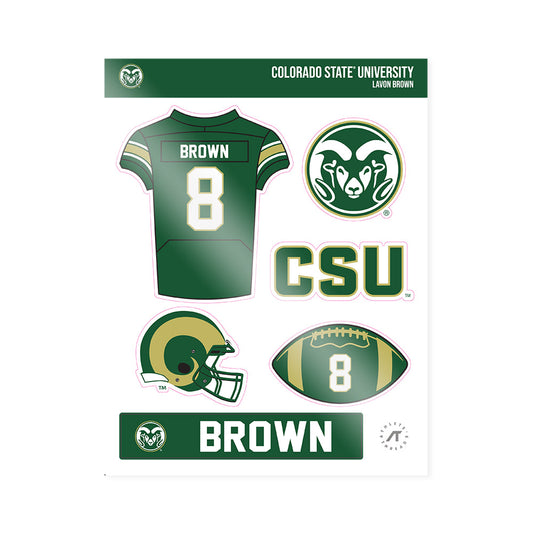 Colorado State - NCAA Football : Lavon Brown - Sticker Sheet-0