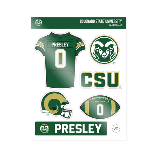 Colorado State - NCAA Football : Caleb Presley - Sticker Sheet-0