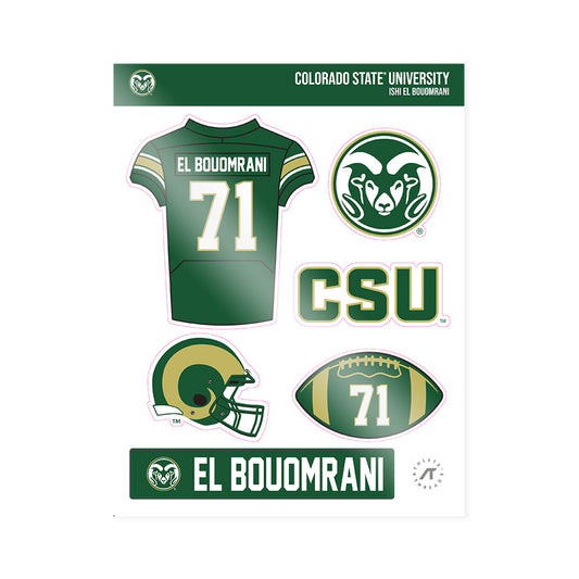 Colorado State - NCAA Football : Ishi El Bouomrani - Sticker Sheet-0