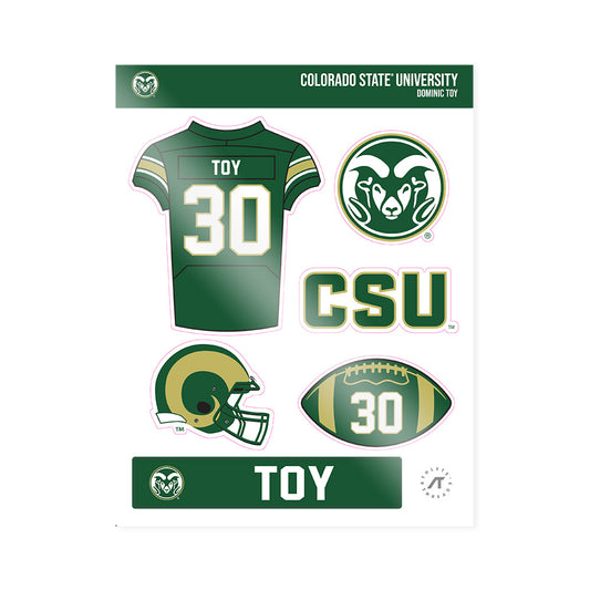 Colorado State - NCAA Football : Dominic Toy - Sticker Sheet-0
