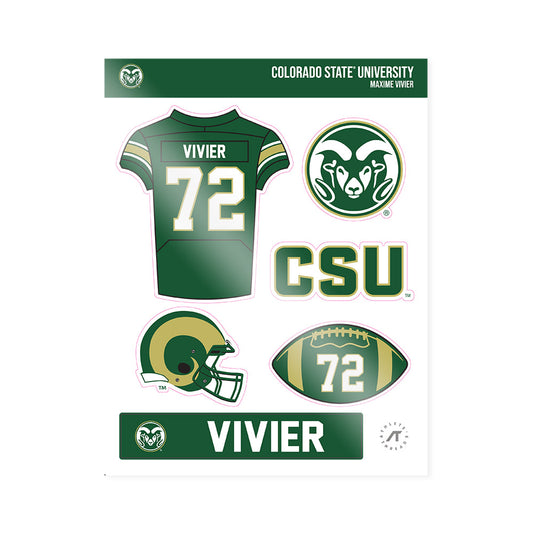 Colorado State - NCAA Football : Maxime Vivier - Sticker Sheet-0