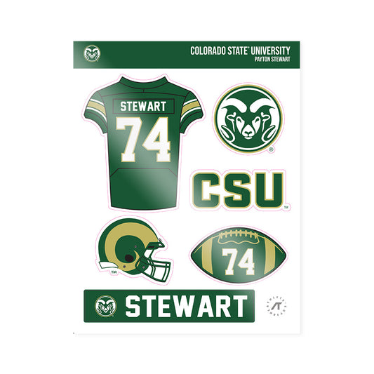 Colorado State - NCAA Football : Payton Stewart - Sticker Sheet-0
