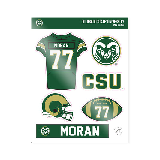 Colorado State - NCAA Football : Jack Moran - Sticker Sheet-0