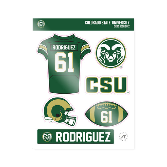 Colorado State - NCAA Football : Diego Rodriguez - Sticker Sheet-0
