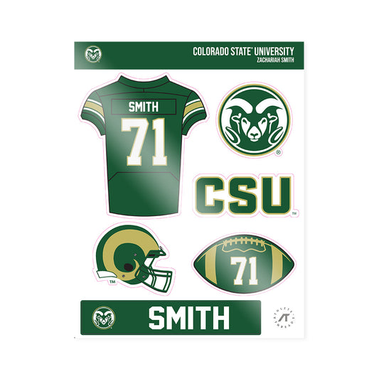 Colorado State - NCAA Football : Zachariah Smith - Sticker Sheet-0