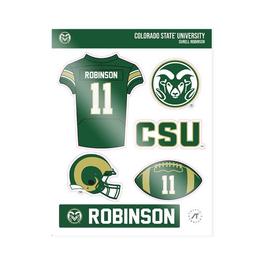 Colorado State - NCAA Football : Durell Robinson - Sticker Sheet-0