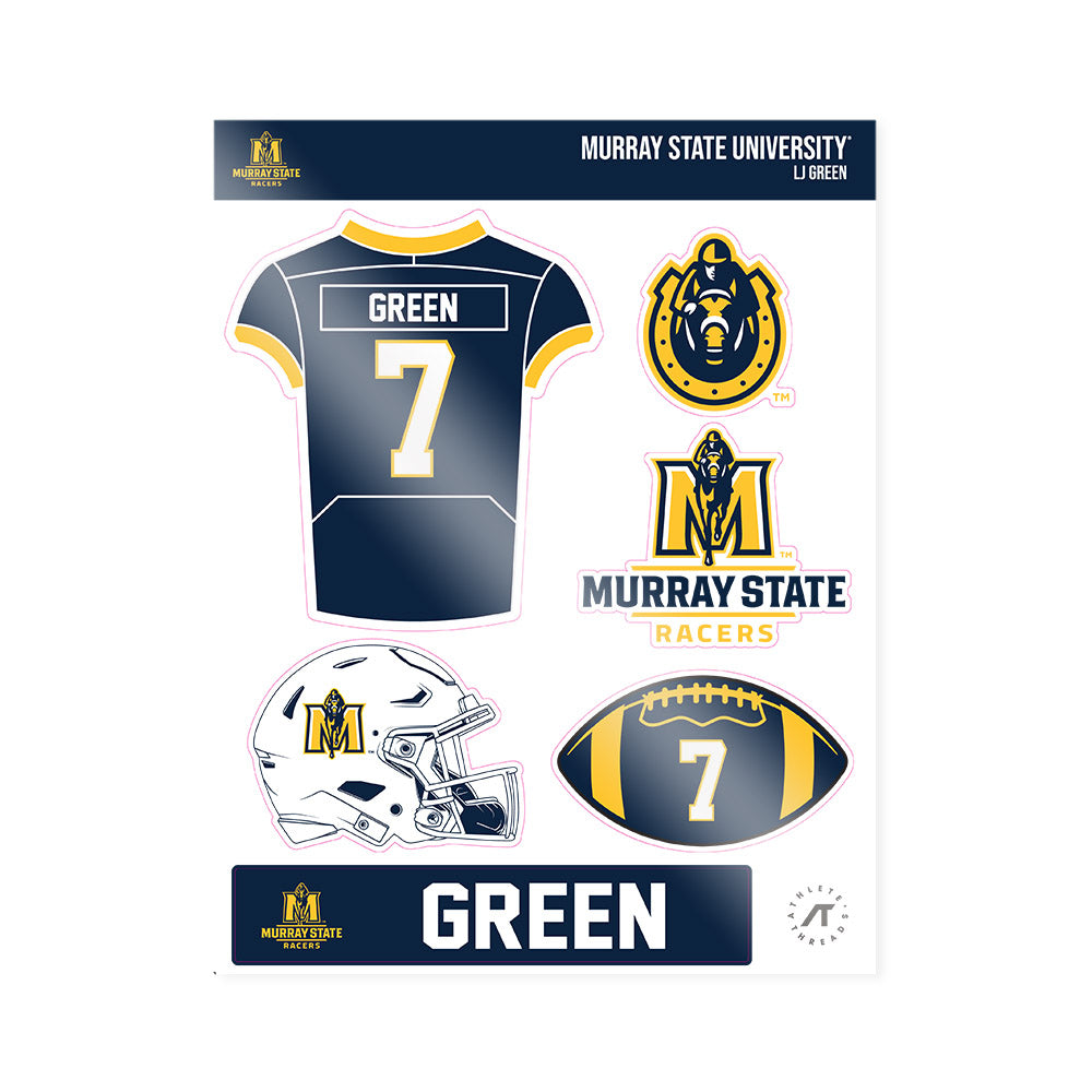 Murray State - NCAA Football : Lj Green - Sticker Sheet-0