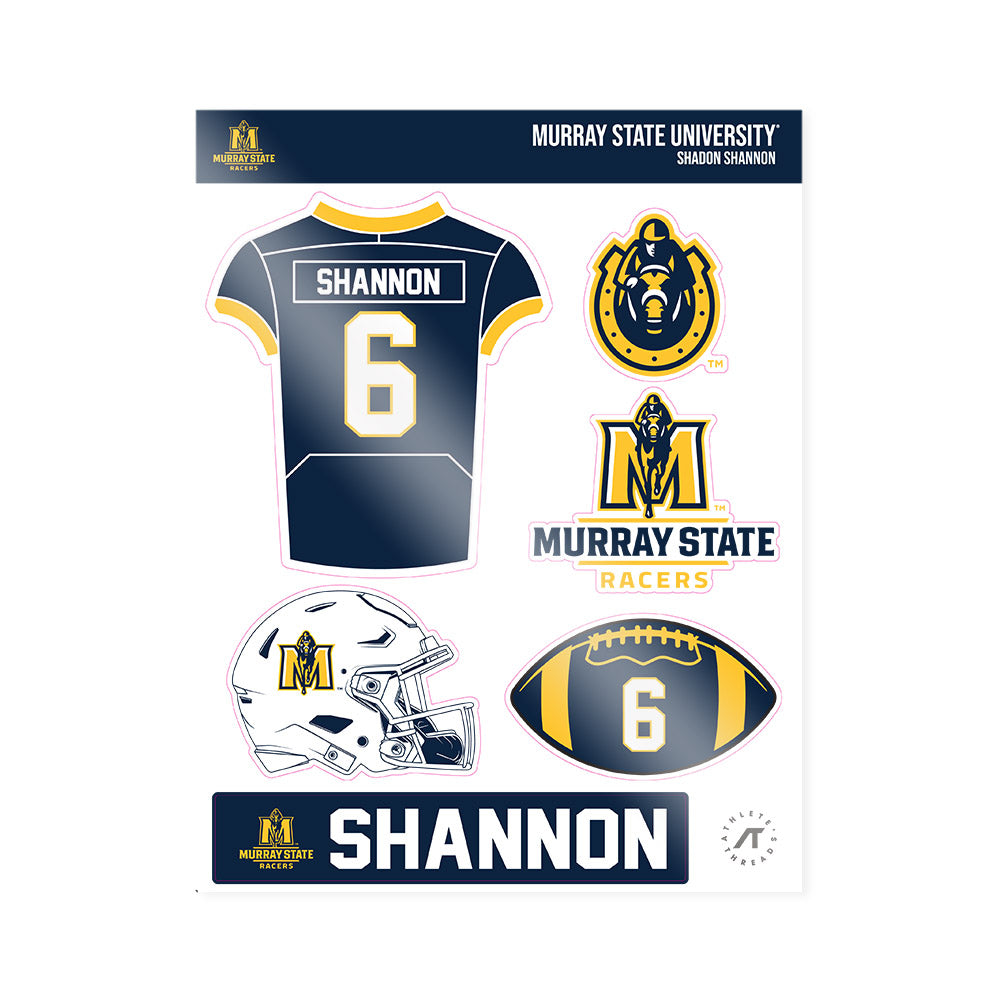 Murray State - NCAA Football : Shadon Shannon - Sticker Sheet-0