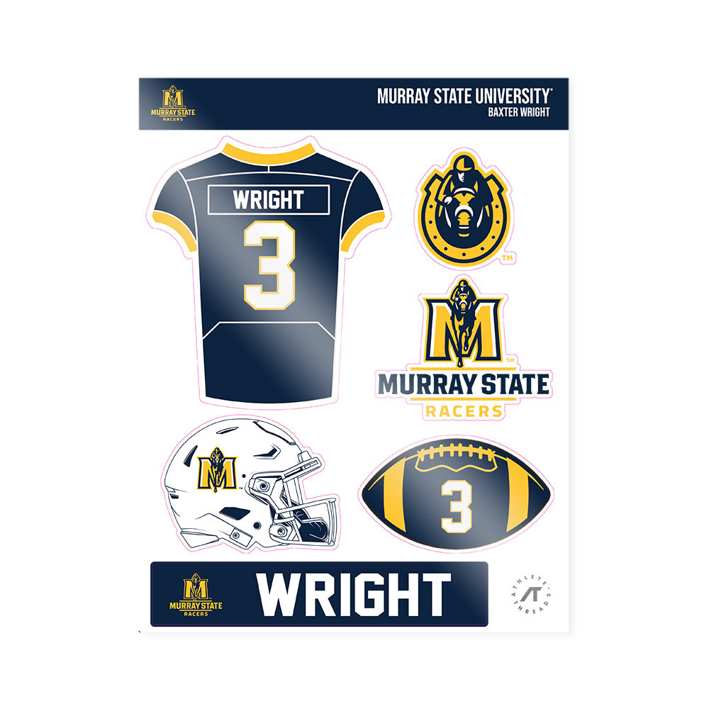 Murray State - NCAA Football : baxter wright - Sticker Sheet-0